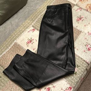NWOT Genuine Leather Pants 12 Black